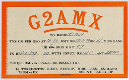 Ad9096 - GREAT BRITAIN - RADIO FREQUENCY CARD - England - 1950 - Radio