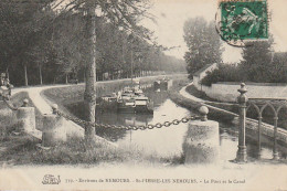 JA 16 -(77) SAINT PIERRE LES NEMOURS - LE PONT ET LE CANAL - PENICHES - 2 SCANS - Saint Pierre Les Nemours