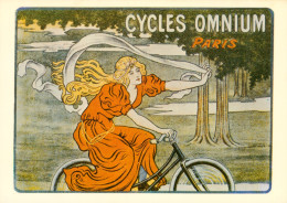 CPM- Affiche Publicité Cycles OMNIUM- Style MUCHA *Art Nouveau*Edit. Nugeron 7** TBE - Reclame