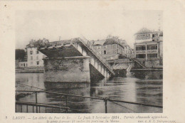 JA 17 -(77) LAGNY - LES DEBRIS DU PONT DE FER - LE GENIE FRANCAIS FIT SAUTER LES PONTS (3 SEPTEMBRE 1914) - 2 SCANS - Lagny Sur Marne