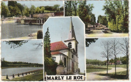 JA 18 -(78) MARLY LE ROI - CARTE MULTIVUES COULEURS : PARC , EGLISE - 2 SCANS - Marly Le Roi