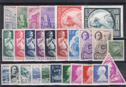 TIMBRES MONACO  . ANNEE 1946   N° 274 à 300. NEUF ** - Nuevos