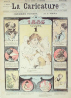 La Caricature 1886 N°315 Calendrier Universel Robida Clémenceau Par Luque Sapho Sorel Job Loys - Magazines - Before 1900