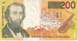 BILLETE DE BELGICA DE 200 FRANCS DEL AÑO 1996/2001 (BANKNOTE) - Andere & Zonder Classificatie