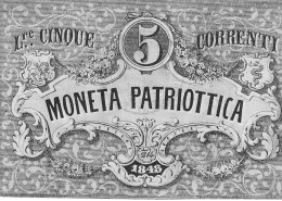 VENEZIA - GOVERNO PROVVISORIO - 1848 - 5 LIRE CORRENTI - CIRCOLATA  - - Autres & Non Classés