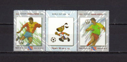 Bangladesh 1994 Football Soccer World Cup Set Of 2 With Label MNH - 1994 – Vereinigte Staaten