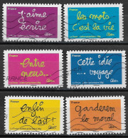 France 2011 Oblitéré Autoadhésif  N° 610 - 611 - 612 - 613 - 615 - 619   -   Sourires Par L'humoriste Ben - Used Stamps