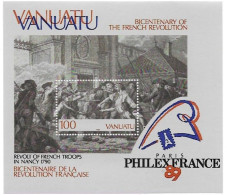 Vanuatu Mnh ** 1989 Revolution Sheet - Vanuatu (1980-...)