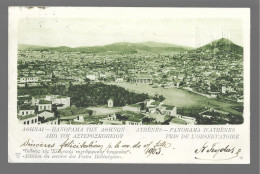 Athènes, Panorama Pris De L'observatoire. Entier Postal + Timbre En Relief à Sec (13593) - Grecia