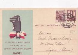 ENTIER  10  C       25 EME FOIRE SUISSE    BASEL  1941 - Stamped Stationery