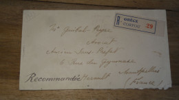 Enveloppe Recommandée GRECE, Corfou 1923  ......... Boite1 ...... 240424-125 - Lettres & Documents