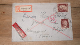 Enveloppe Recommandée Braunschweig 1943  ......... Boite1 ...... 240424-127 - Lettres & Documents