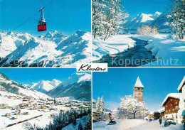 12631320 Klosters GR Parsenn Mit Silvretta Kirchplatz Seilbahn Klosters - Autres & Non Classés