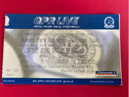 Football Ticket Billet Jegy Biglietto Eintrittskarte Q.P.R. - Swindown Town 01/05/2004 - Toegangskaarten