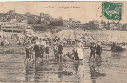 KO 4-(80) ONIVAL - LA PLAGE ET LES FALAISES  - JEUX D' ENFANTS - PECHEURS - 2 SCANS  - Onival