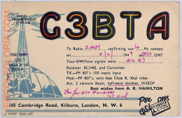 Ad9104 - GREAT BRITAIN - RADIO FREQUENCY CARD - England - London - 1949 - Radio