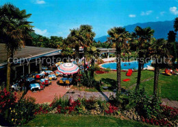 12627551 Locarno TI Hotel Losone Swimming Pool Palmen  - Autres & Non Classés