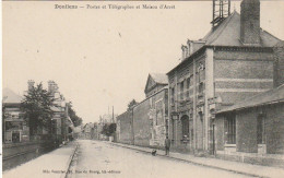 KO 5 -(80) DOULLENS - POSTES ET TELEGRAPHES ET MAISON D' ARRET - 2 SCANS - Doullens