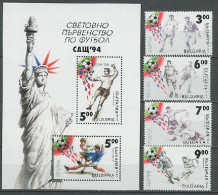 Bulgaria 1994 Football Soccer World Cup Set Of 4 + S/s MNH - 1994 – Vereinigte Staaten