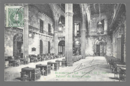 Barcelono, Esperantista Kongreso, La Llotja De L'maro Salono De Kontraktado + Vignette Au Dos (13594) - Barcelona