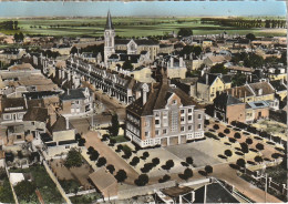 KO 6-(80) ROSIERES EN SANTERRE - HOTEL DE VILLE ET RUE DU NIGER - CARTE COULEURS - 2 SCANS  - Rosieres En Santerre