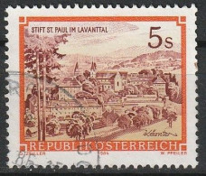 Série Monastères, Timbre Autriche Oblitéré "Monastère St. Paul Im Lavanttal" 1984 N° 1656 - Used Stamps