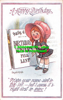 R540341 A Happy Birthday. Birthday Honours Full List. Birthday Kiddies. No. A 12 - World