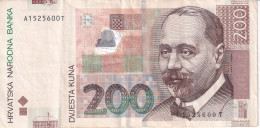 BILLETE DE CROACIA DE 200 KUNA DEL AÑO 2002  (BANKNOTE) - Croatia