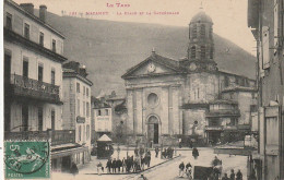 KO 8 -(81) MAZAMET - LA PLACE ET LA CATHEDRALE - MAZAMETAINS - COMMERCES  - 2 SCANS  - Mazamet