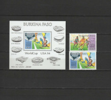 Burkina Faso 1994 Football Soccer World Cup Set Of 2 + S/s MNH - 1994 – Vereinigte Staaten