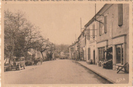 KO 10-(81) SAINT PAUL CAP DE JOUX - AVENUE DE CASTRES ET MAGASINS MODERNES - AUTOMOBILE - CARRIOLE A CHEVAL- 2 SCANS - Saint Paul Cap De Joux