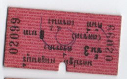 Ticket Ancien   SNCF /Madeleine Houdan   / 2éme /5 Février 2002     TCK264 - Railway