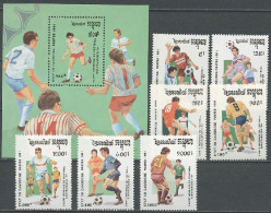 Cambodia 1991 Football Soccer World Cup Set Of 7 + S/s MNH - 1994 – Verenigde Staten