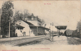 KO 11-(81) GARE DE TESSONNIERE - TRAIN - VOYAGEURS SUR LE QUAI - 2 SCANS - Sonstige & Ohne Zuordnung