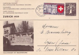 ENTIER  10  C       CARTE POSTALE DE L EXPOSITION NATIONALE SUISSE  ZURICH 1939 - Entiers Postaux