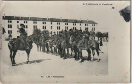 KO 12-(81) L ' ARTILLERIE A CASTRES - LES TROMPETTES - CARTE PHOTO - 2 SCANS - Castres