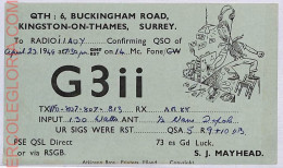 Ad9106 - GREAT BRITAIN - RADIO FREQUENCY CARD - England - 1949 - Radio