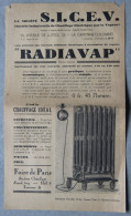 Radiateur RADIAVAP, Sté S.I.C.E.V. La Garenne-Colombes (Hauts-de-Seine), Publicité Foire De Paris - Publicités