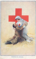 Russian WW1 Red Cross Nurse Wounded Soldier 1915 Postcard - Russie