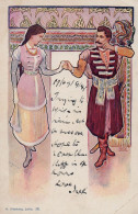 Russian Traditional Dancing Victorian Costume Soviet Postcard - Russia