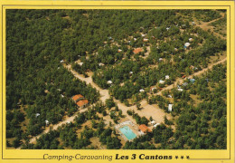 KO 14-(82) SAINT ANTONIN NOBLE VAL - CAMPING CARAVANING " LES TROIS CANTONS "- CARTE COULEURS - 2 SCANS - Saint Antonin Noble Val
