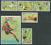 Cambodia 1993 Football Soccer World Cup Set Of 5 + S/s MNH - 1994 – Stati Uniti