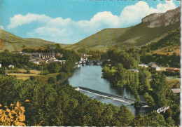 KO 14-(82) SAINT ANTONIN NOBLE VAL - VUE GENERALE ,  LES BORDS DE L' AVEYRON - CARTE COULEURS - 2 SCANS - Saint Antonin Noble Val