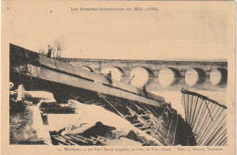 KO 15-(82) MOISSAC - INONDATIONS DU MIDI 1930 - LE PONT CACOR EMPORTE , AU LOIN , LE PONT CANAL- 2 SCANS - Inundaciones