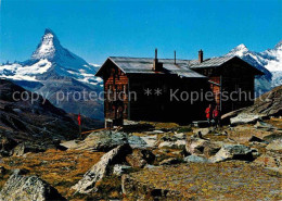 12619481 Zermatt VS Touristenhaus Fluhalp Matterhorn Dent Blanche Walliser Alpen - Other & Unclassified