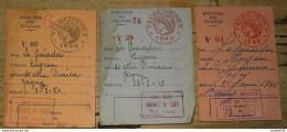 3 Cartes Taxe Sur Les Velocipedes 1949 - 1950 Et 1958  ................ PHI ..... E3-11 - Other & Unclassified