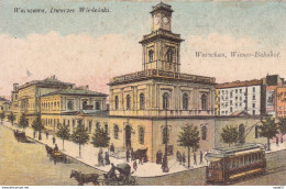OLEN Warschau, Wiener-Bahnhof Mit Strassenbahn Feldpost Tramway 1915 - Tram