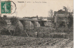 KO 17-(82) FENAYROLS - LE PONT ET LE CHATEAU - VILLAGEOIS - 2 SCANS  - Autres & Non Classés