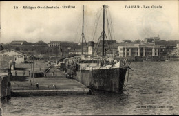 CPA Dakar Senegal, Hafen, Dampfer - Senegal