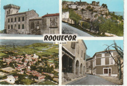 KO 18-(82) ROQUECOR  - CARTE MULTIVUES COULEURS - 2 SCANS - Autres & Non Classés